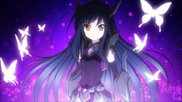Accel World Anime Character With Glowing Butterflies Wallpaper