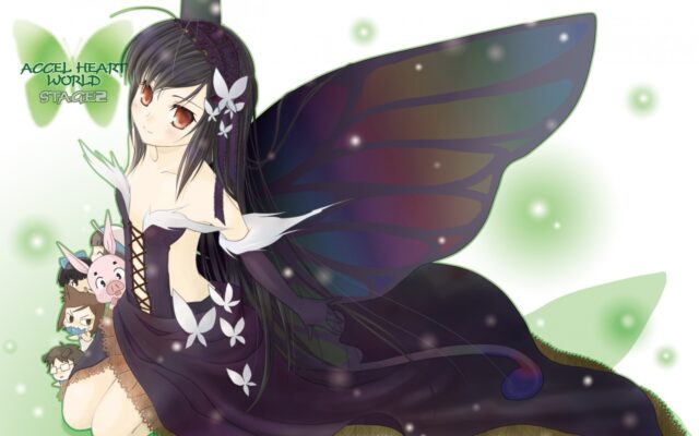 Accel World Fairy Girl With Butterfly Wings Wallpaper