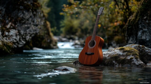 Acoustic guitar wallpaper HD