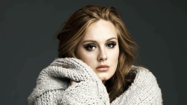 Adele Wallpapers featuring a close up portrait of a woman wrapped in a chunky knit sweater, HD Desktop Wallpaper