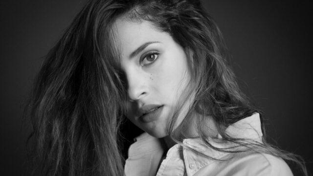 Adria Arjona Black and White Portrait Wallpaper Close Up Face and Natural Look