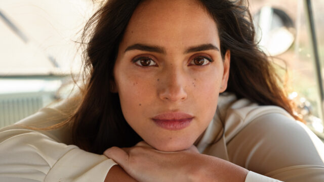 Adria Arjona close up portrait wallpaper with natural makeup and soft lighting