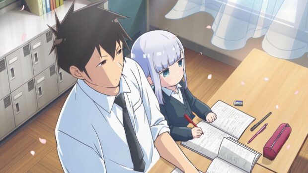 Aharen San Wa Hakarenai characters studying together in a classroom setting, HD Desktop Wallpaper