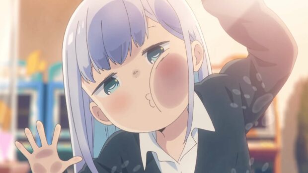 Aharen San Wa Hakarenai shows a close up of a girl pressing her face against glass, HD Desktop Wallpaper