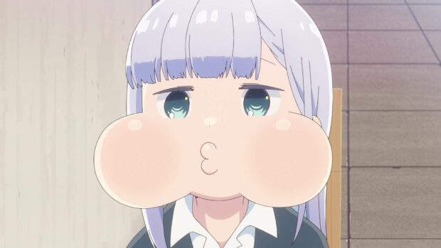 Aharen San with puffed cheeks from Aharen San Wa Hakarenai Wallpapers, HD Desktop Wallpaper