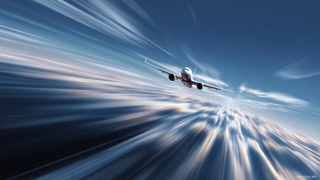 Airplane High Definition Desktop Background, A High Speed Airplane Racing Through The Sky, Leaving Trails Behind