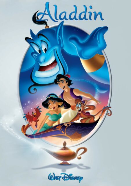 Aladdin Cartoon Wallpapers Featuring Genie Jasmine Aladdin Abu on Magic Carpet