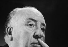 Alfred Hitchcock Wallpapers shows a close up thoughtful portrait of the famous filmmaker, HD Phone Wallpaper