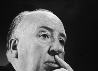 Alfred Hitchcock Wallpapers shows a close up thoughtful portrait of the famous filmmaker, HD Phone Wallpaper