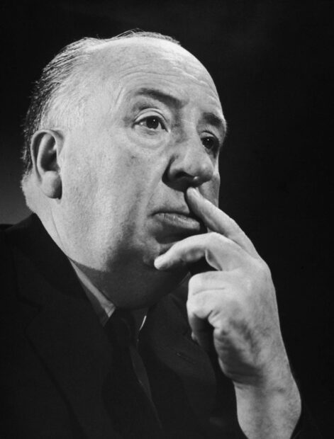 Alfred Hitchcock Wallpapers shows a close up thoughtful portrait of the famous filmmaker, HD Phone Wallpaper