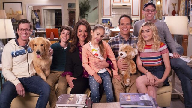 American Housewife TV Series Cast In Living Room Setting