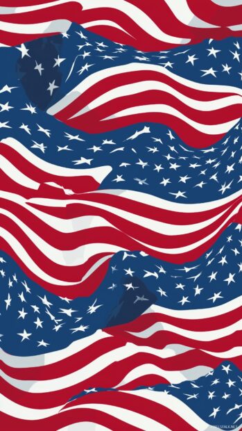 American flag wallpaper, a vibrant pattern featuring the American flag in a swirling design, perfect for a modern digital backdrop.