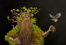 Ancient Tree Giant And Bird Fantasy Wallpaper Theme