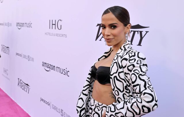 Anitta Stylish Black and White Outfit at Amazon Music Event Anitta Wallpapers