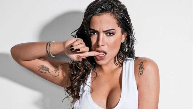 Anitta Wallpapers High Quality Close Up Photo with Tattoos and Intense Expression