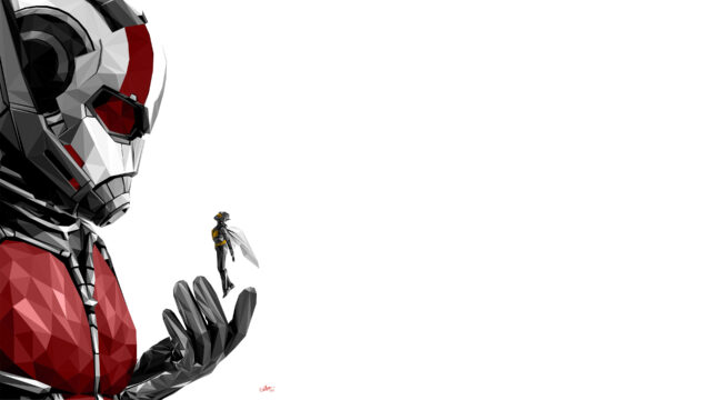Ant Man Holding The Wasp Minimalist Polygon Art Ant Man Wallpapers