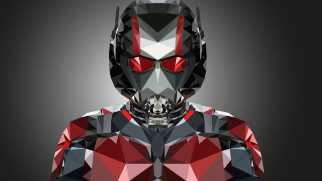 Ant Man Polygon Art Digital Wallpaper High Quality Marvel Hero Background