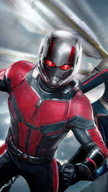 Ant Man Wallpaper High Resolution Close Up Red and Black Suit Action Pose