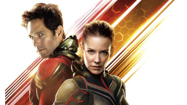 Ant Man and The Wasp Marvel Superhero Wallpaper with Futuristic Background