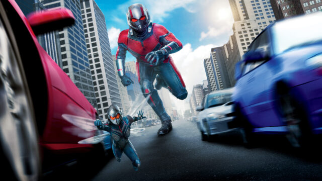 Ant Man and The Wasp Running Through City Traffic Ant Man Wallpapers