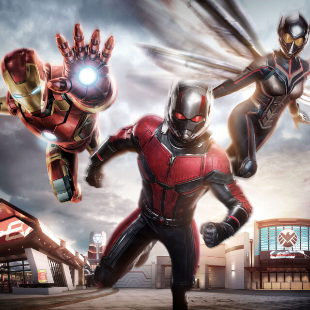 Ant Man with Iron Man and The Wasp Flying Action Wallpaper for Fans