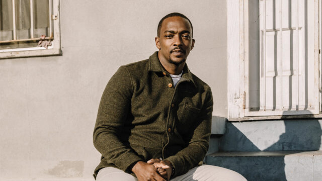 Anthony Mackie Relaxed Outdoor Wallpaper Background
