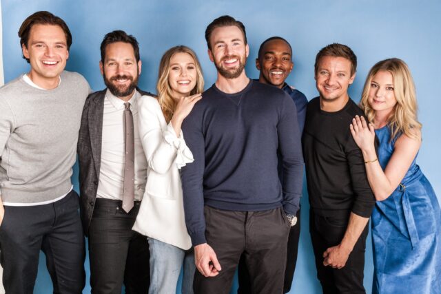 Anthony Mackie And Co Stars Group Photo Smiling Together