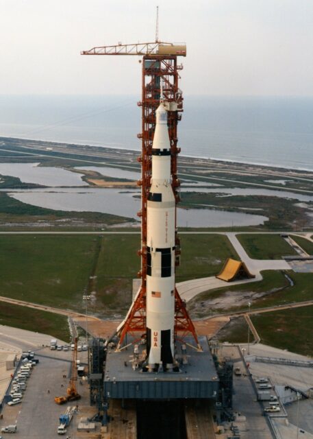 Apollo 11 Launch Pad View Saturn V Rocket Ready For Historic Mission