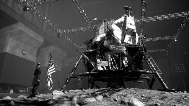 Apollo 11 Lunar Module Mock Up In Studio Setting Wallpaper