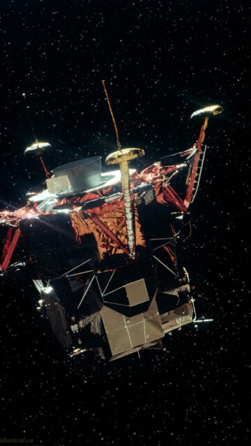 Apollo 11 Lunar Module In Space Wallpaper