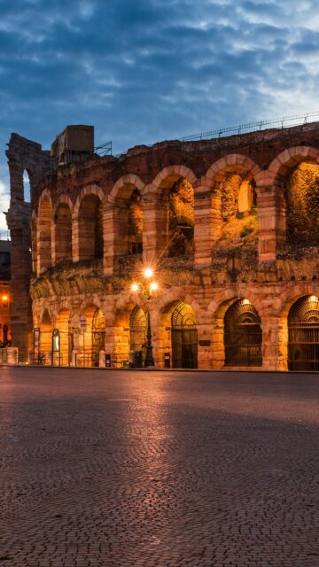 Arena Di Verona Evening Glow Wallpaper