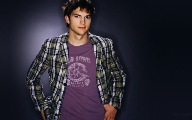 Ashton Kutcher Casual Style Wallpaper Young Actor In Plaid Jacket