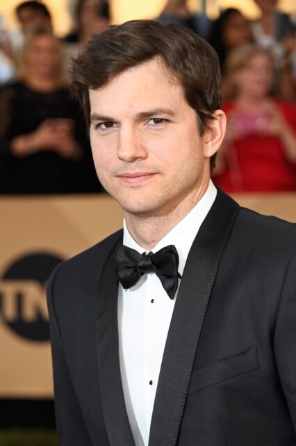 Ashton Kutcher Formal Look In Black Tuxedo High Quality Wallpapers