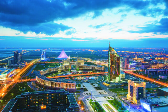 Astana Skyline Evening View Kazakhstan Wallpaper