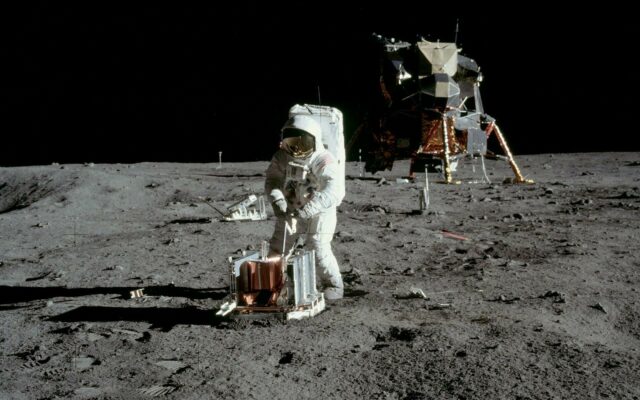Astronaut On The Moon Apollo 11 Mission Iconic Wallpaper