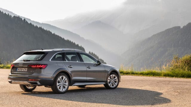 Audi A4 Allroad Adventure In Scenic Mountain Landscape Wallpaper