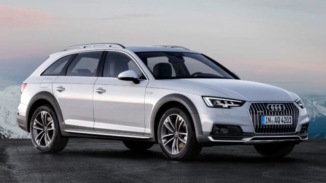 Audi A4 Allroad Enhanced Design On Scenic Mountain Background
