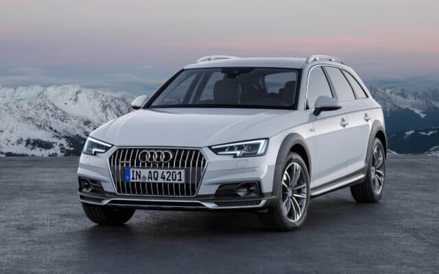 Audi A4 Allroad In Scenic Mountain Landscape Wallpaper