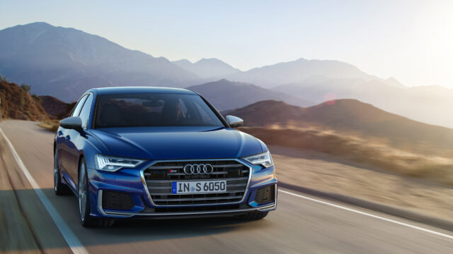 Audi S6 Driving On Mountain Road High Quality Wallpapers