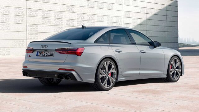 Audi S6 Rear View In Silver Color High Resolution Wallpaper For Car Enthusiasts