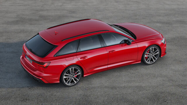 Audi S6 Red Sportback Stunning Top View Wallpaper
