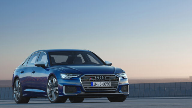 Audi S6 In Blue Stunning Exterior With Modern Design For Wallpaper Use