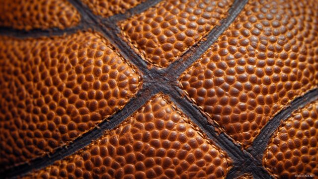 Awesome Basketball Wallpaper High Resolution, A Close Up View Of A Basketball Texture Showcasing Detailed Leather And Seams