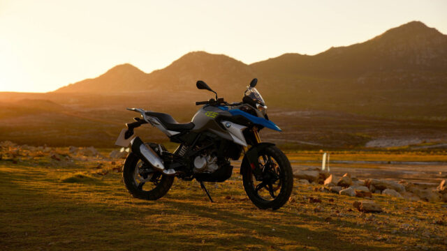 BMW G 310 GS Adventure Motorcycle At Sunset Wallpaper