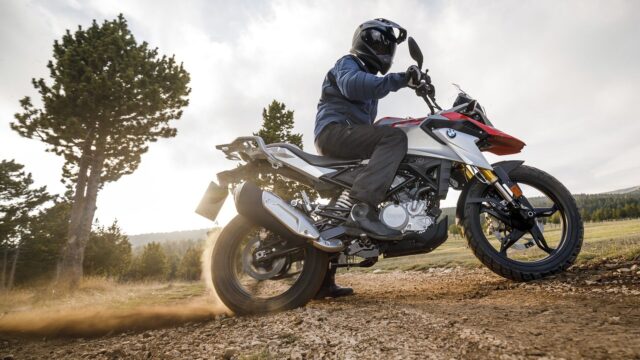 BMW G 310 GS Adventure Ride On Dirt Path Wallpaper