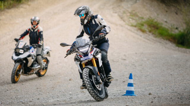 BMW G 310 GS Adventure Riding On Gravel Track