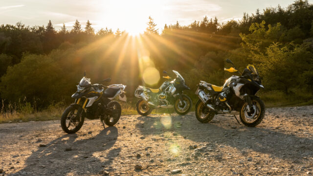 BMW G 310 GS Adventure At Sunset Forest Background
