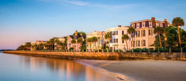 Beautiful Waterfront Historic Homes in South Carolina Wallpapers Sunset View