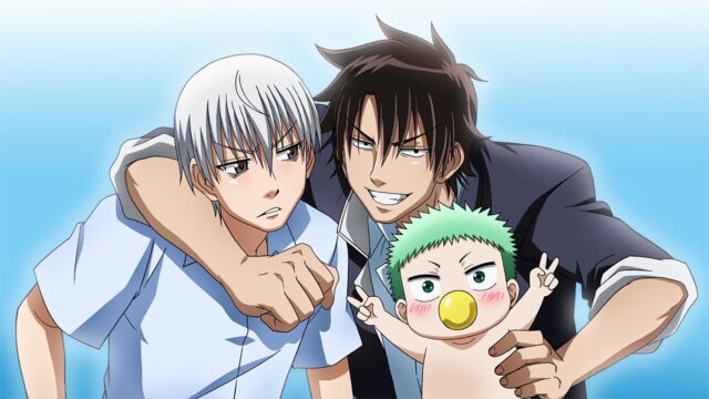 Beelzebub Anime Characters Dynamic Trio Wallpaper