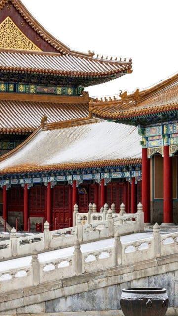 Beijing's Forbidden City Winter Scene Wallpaper